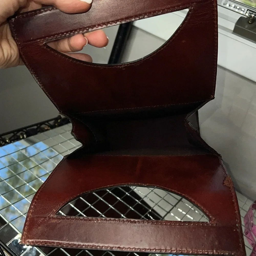 Tall Leather Wine Bag